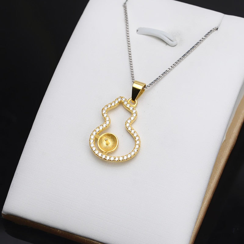 Fashion Women Goud Pearl Pendant DIY Setting