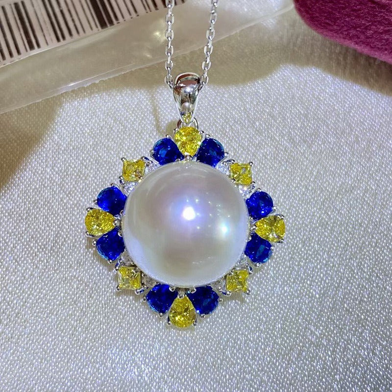 Elegant CZ Women Pearl Pendant Mounting