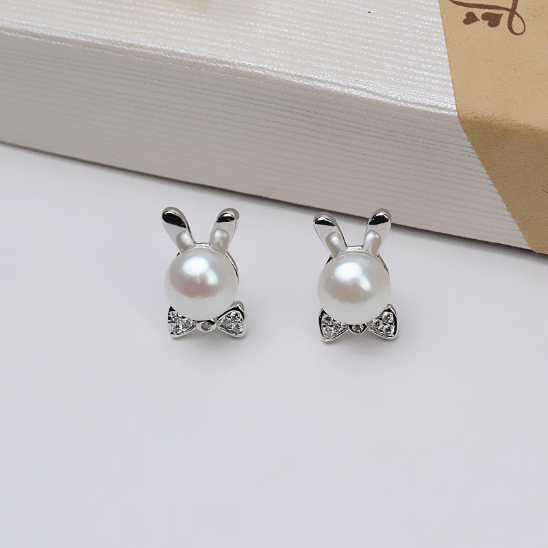 Lovely Rabbit Pearl Stud Earring Mounting