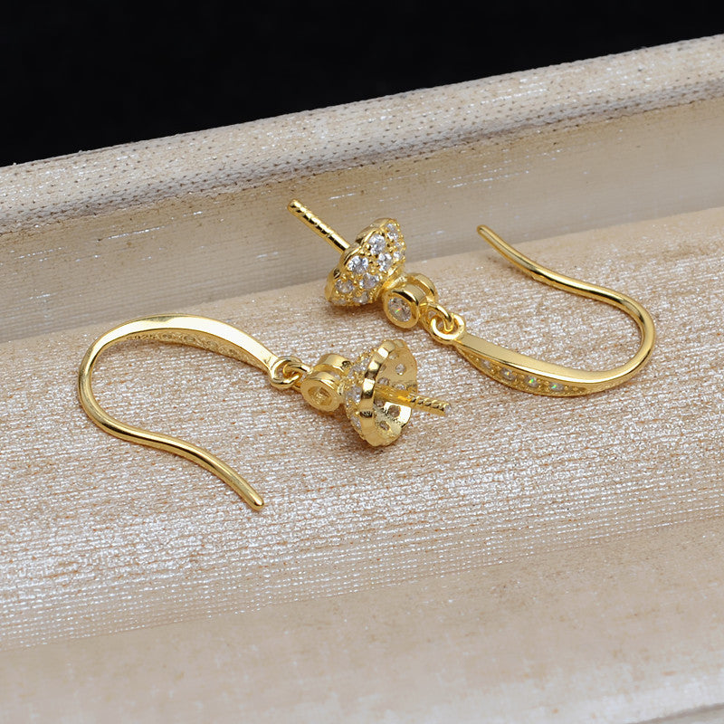 LuxuryWomenSilverPearlHookEarringMounting2