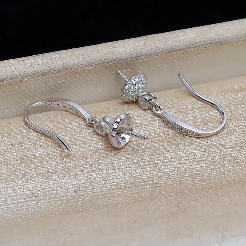 LuxuryWomenSilverPearlHookEarringMountingFelizPearl