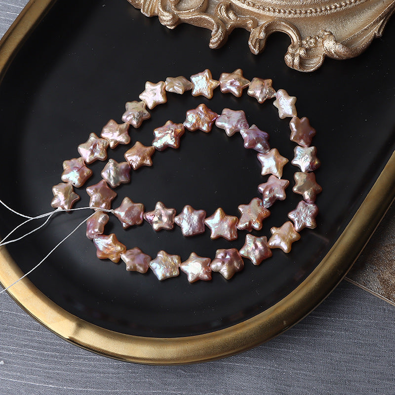 Natural Color 11-12mm Star Shape Freshwater Baroque Pearl Strands
