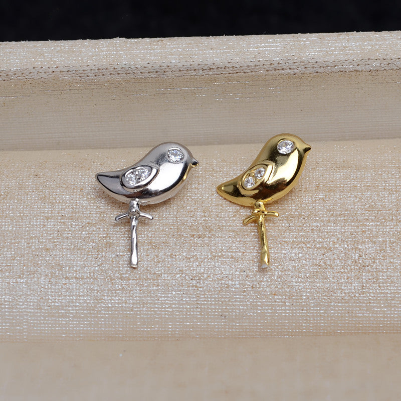 Silver Little Bird Pearl Pendant Setting-Feliz Pearl - Feliz Pearl