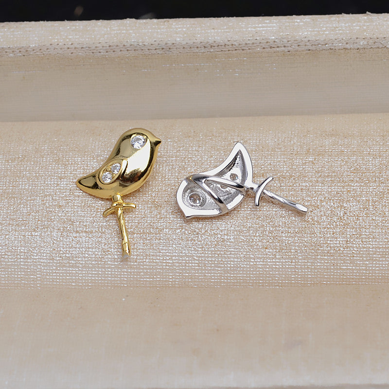 Silver Little Bird Pearl Pendant Setting-Feliz Pearl - Feliz Pearl