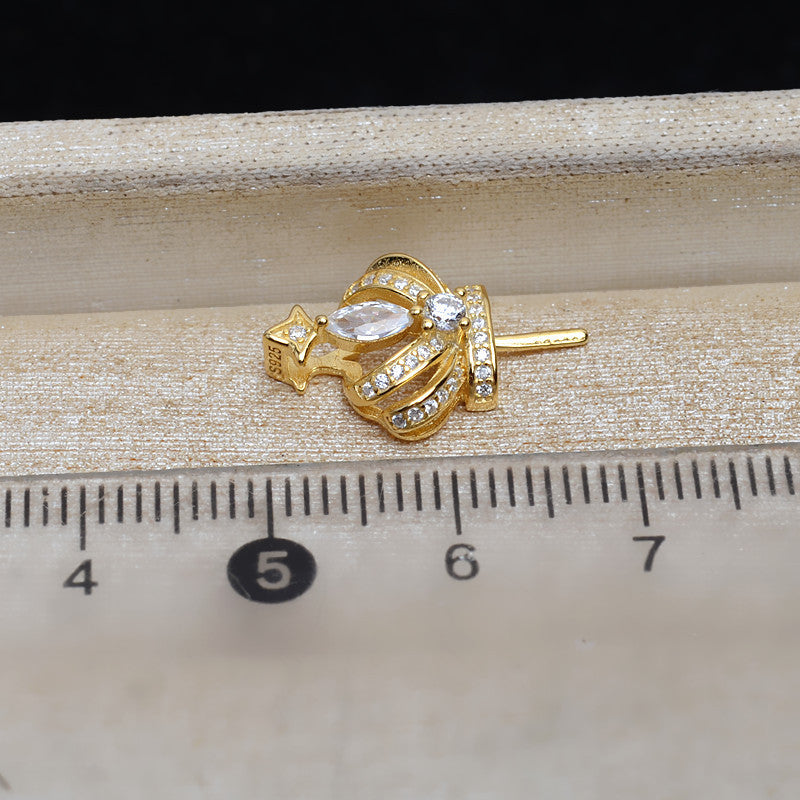 Luxury Crown Pearl Pendant Setting-S925 Sterling Silver - Feliz Pearl