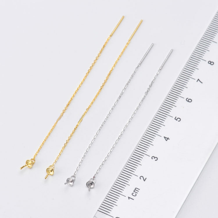 Silver Chain Pearl Earring Setting-Jewelry Setting Supplier - Feliz Pearl