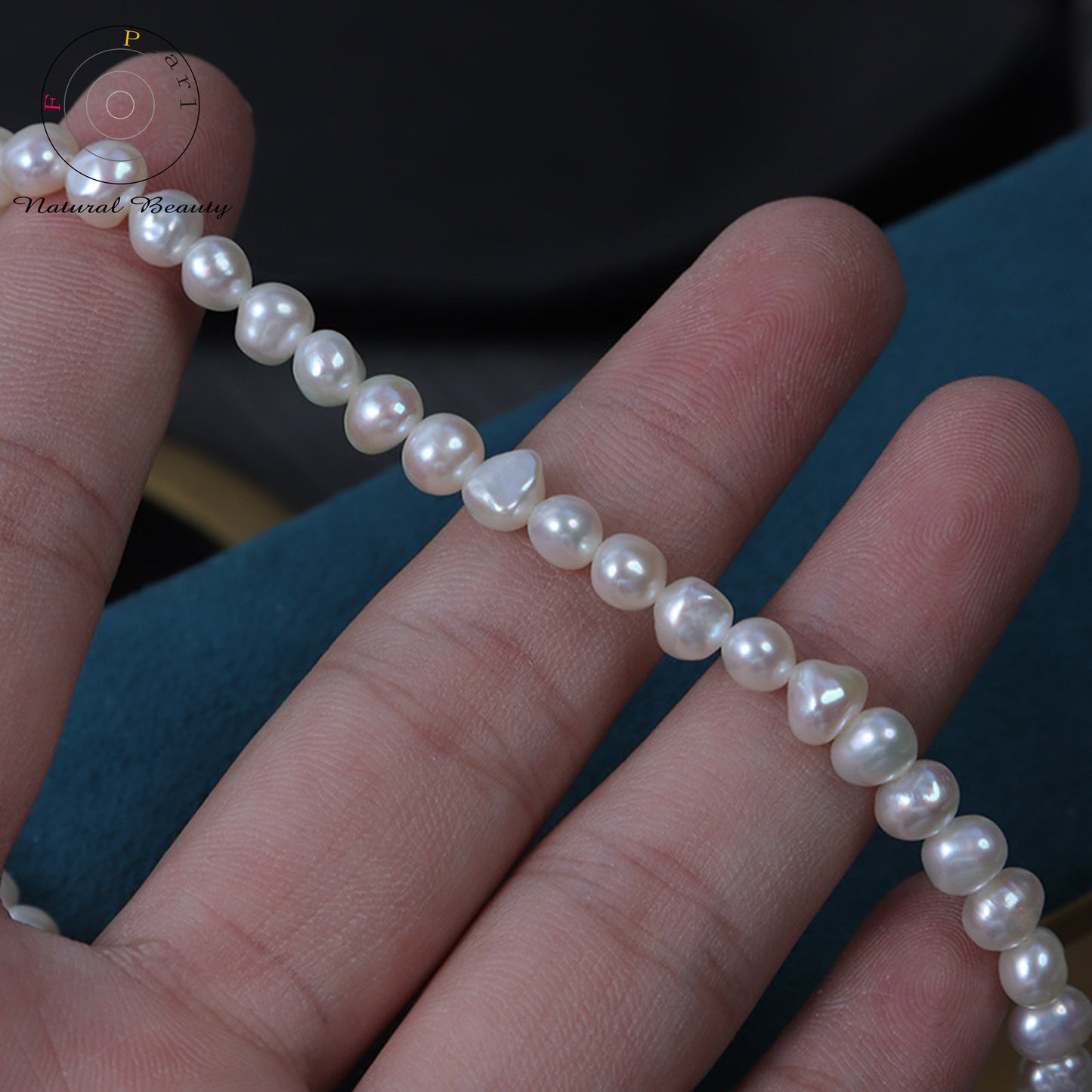 white cultured baroque pearl
