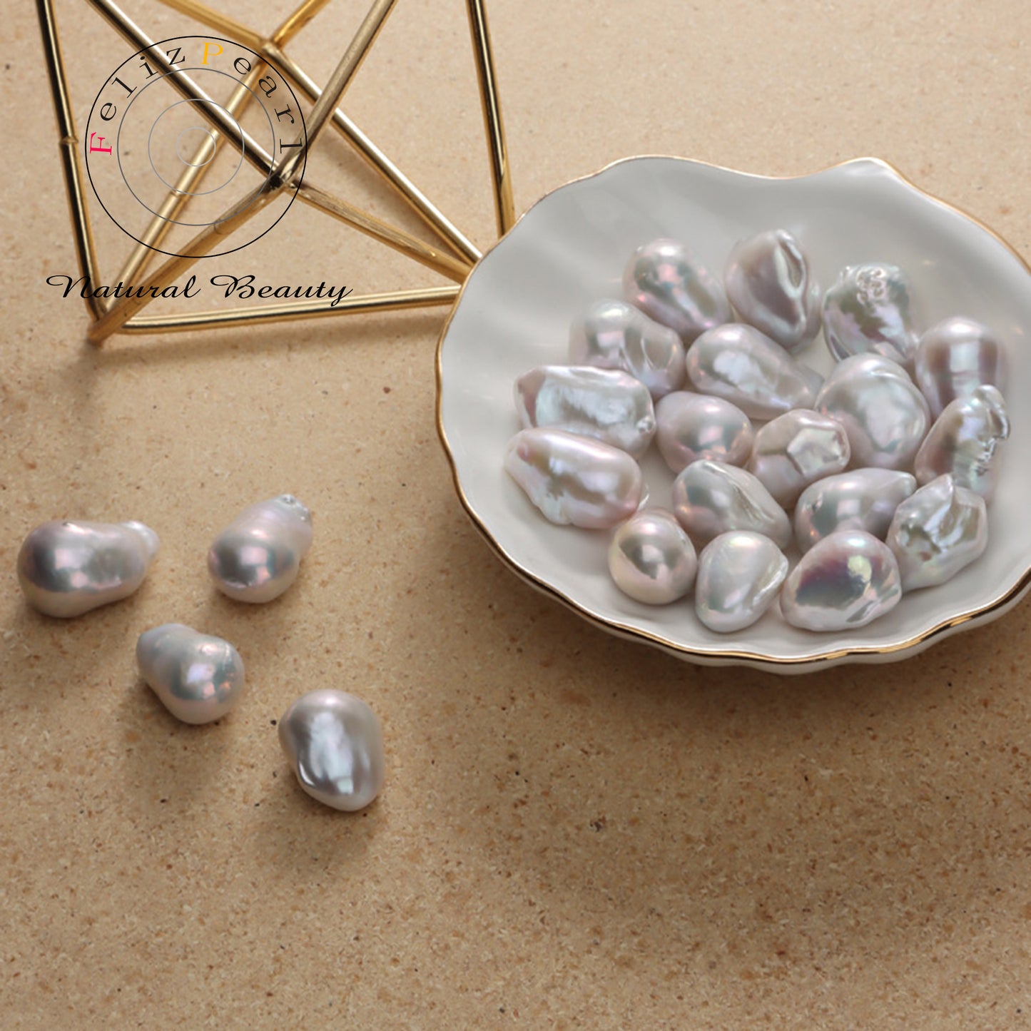 AAAA 13-15mm Drop Baroque Edison Loose Pearls