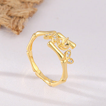 S925 Sterling Silver Cubic Zirconia Bamboo Pearl Ring Setting - Feliz Pearl