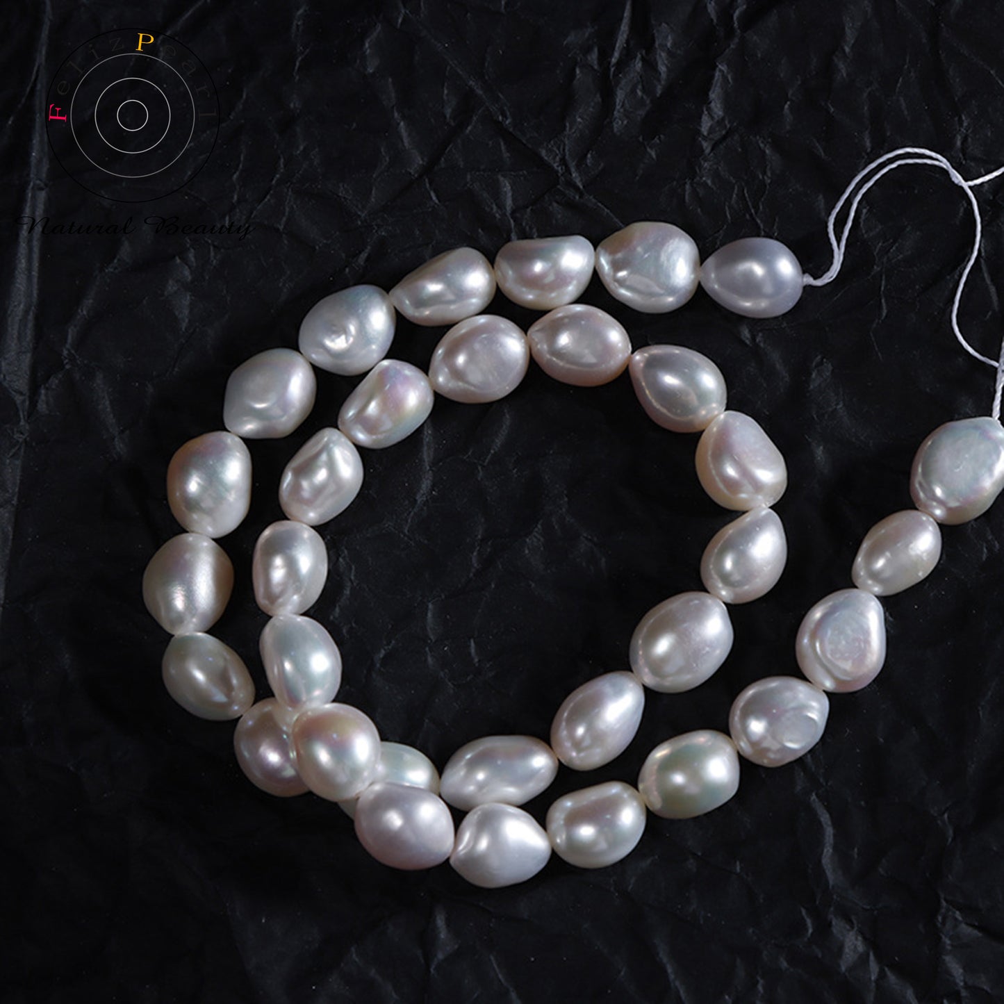 cultured baroque pearl strand