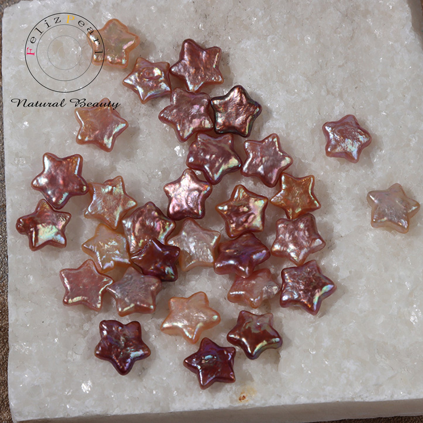 Natural color star shape loose pearls