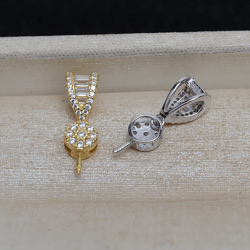 Luxury Cubic Zirconia Pearl Pendant Setting-S925 Sterling Silver - Feliz Pearl