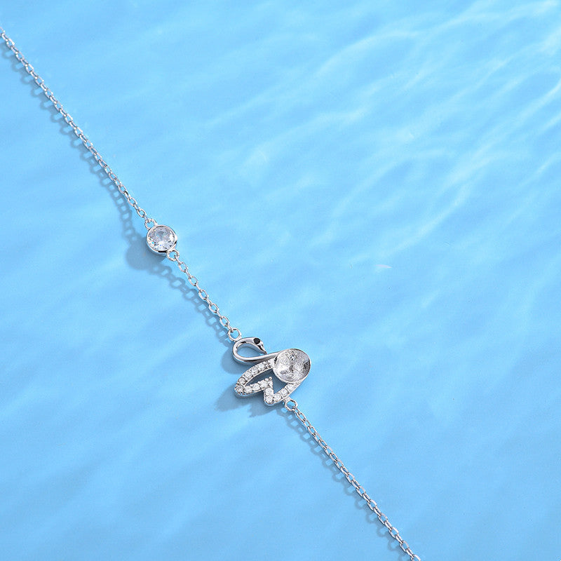 Elegant Swan Pearl Bracelet Setting-DIY Jewelry Setting Supply - Feliz Pearl