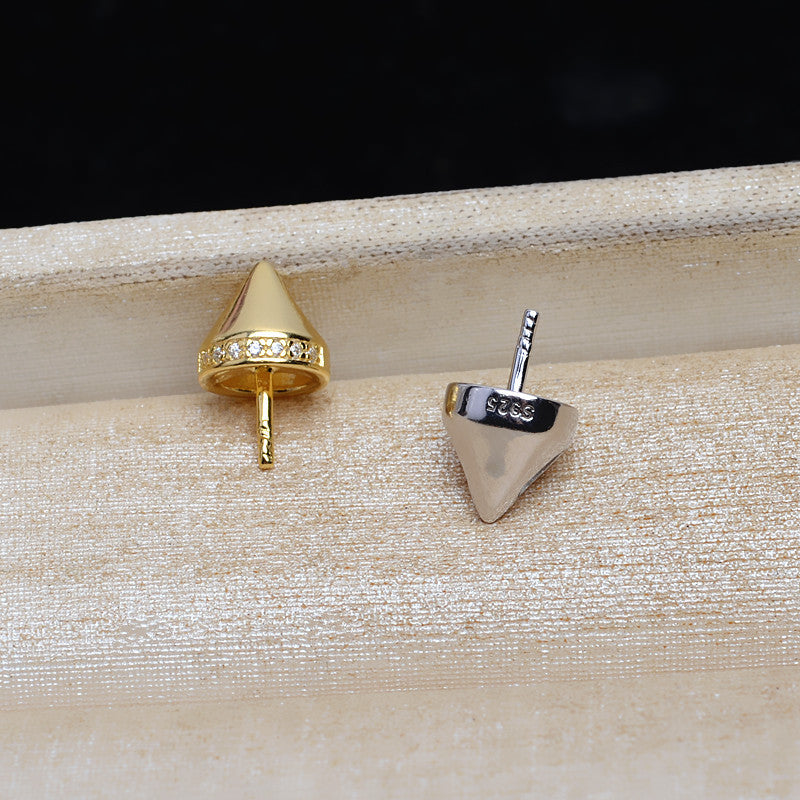 S925 Sterling Silver Cone Pendant Setting-Feliz Pearl - Feliz Pearl
