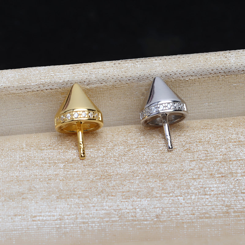 S925 Sterling Silver Cone Pendant Setting-Feliz Pearl - Feliz Pearl