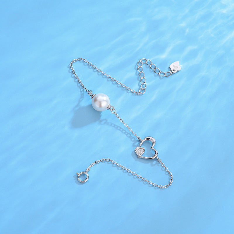 Heart Pearl Bracelet Setting-S925 Silver Jewelry Setting Wholesale - Feliz Pearl