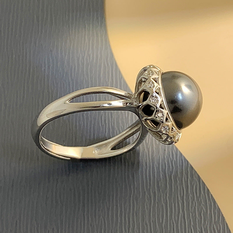 S925 Sterling Silver CZ Pearl Ring Setting-Pearl Jewelry DIY - Feliz Pearl