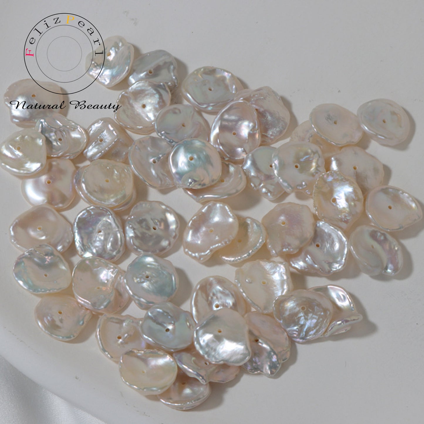 Full drilled petal loose pearls