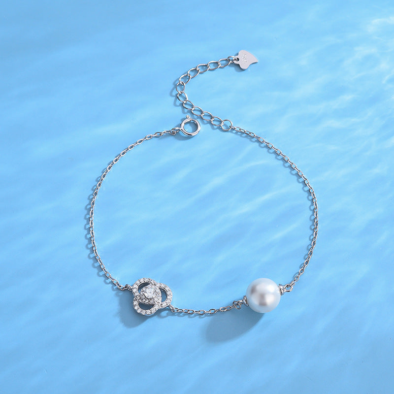 Sterling Silver Flower Pearl Bracelet Setting-Feliz Pearl - Feliz Pearl
