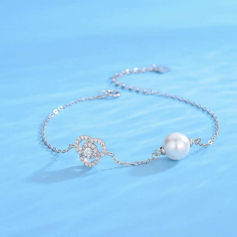 Sterling Silver Flower Pearl Bracelet Setting-Feliz Pearl - Feliz Pearl