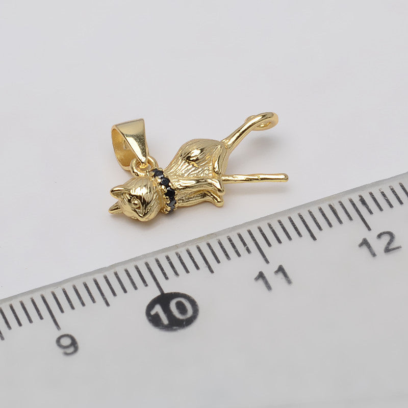 Cubic Zirconia Cat Pearl Pendant Setting-S925 Sterling Silver