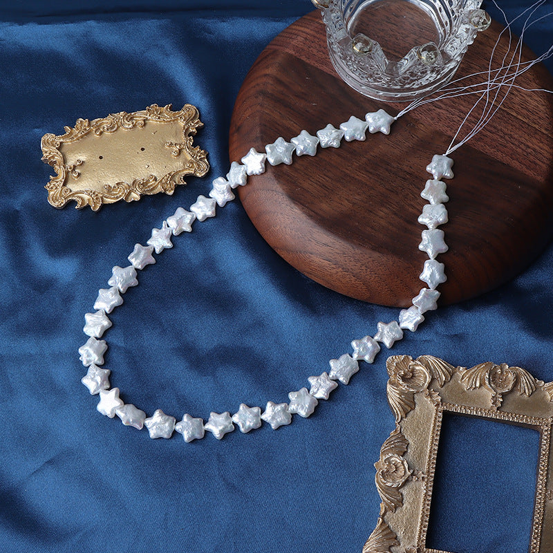 Wholesale 11-12mm White Color Star Shape Baroque Pearl Strands