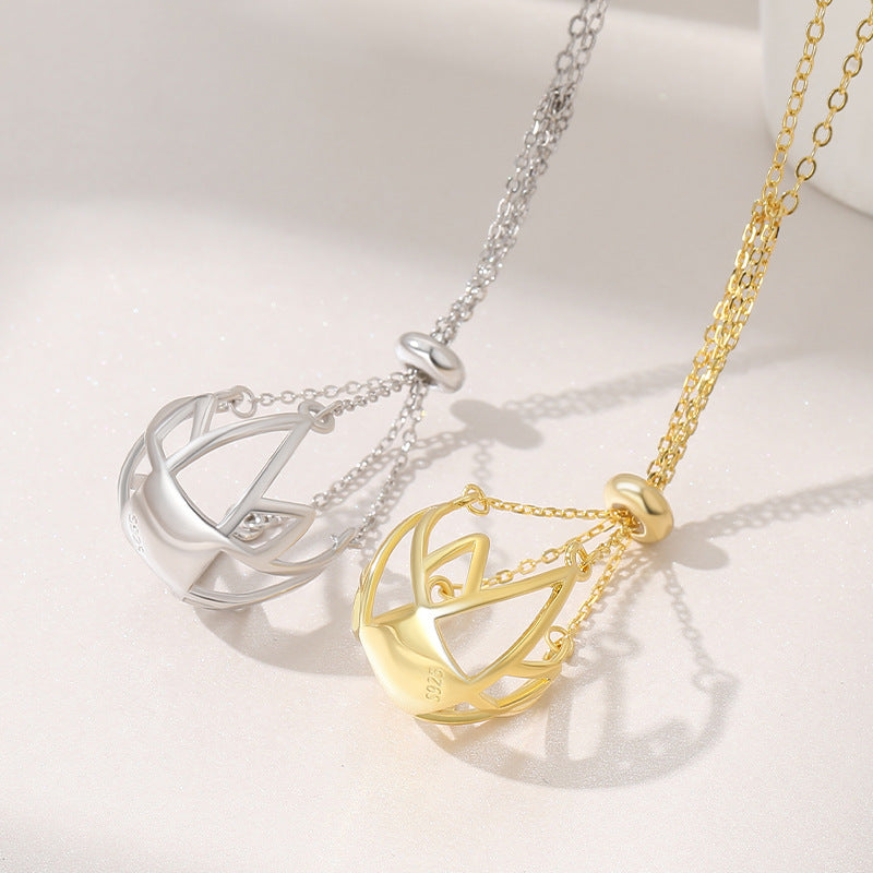 Net Design Pearl Pendant Setting-S925 Sterling Silver - Feliz Pearl