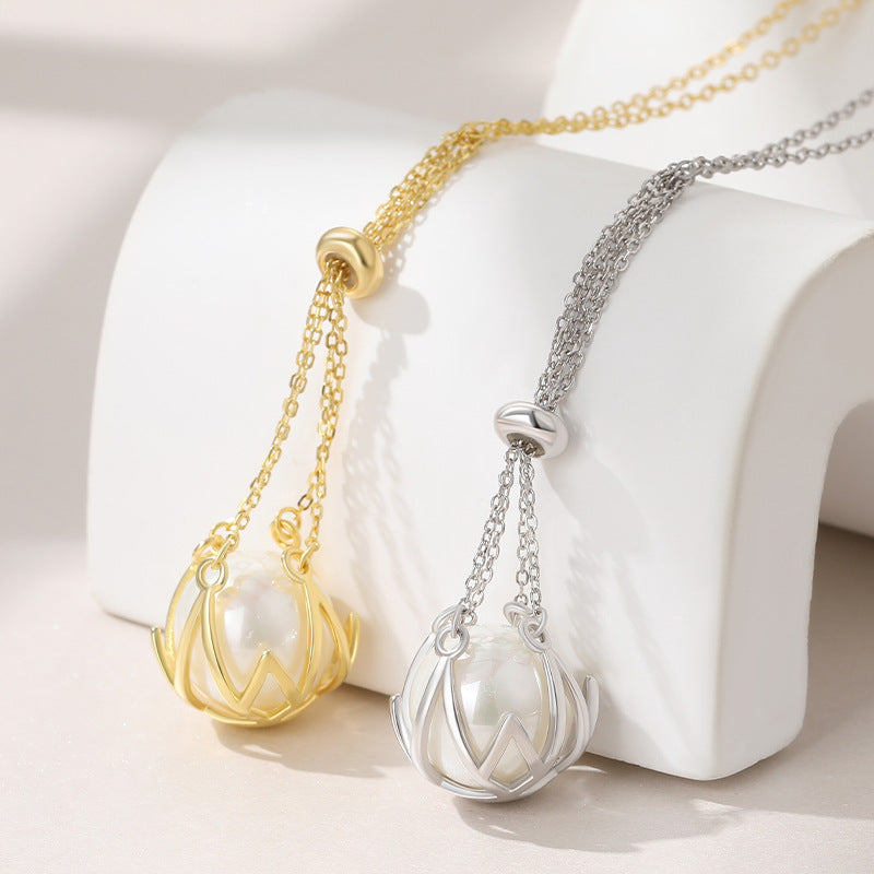 Net Design Pearl Pendant Setting-S925 Sterling Silver - Feliz Pearl