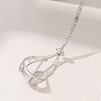 Net Design Pearl Pendant Setting-S925 Sterling Silver - Feliz Pearl