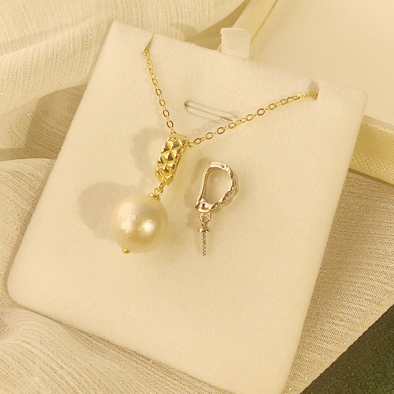 Minimalist Design Pearl Pendant Setting-S925 Sterling Silver - Feliz Pearl