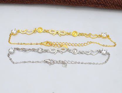 Cubic Zirconia Bow Tie Pearl Bracelet Setting-Feliz Pearl - Feliz Pearl 