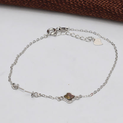 Four Leaf Clover Women Pearl Bracelet Setting-Feliz Pearl - Feliz Pearl 