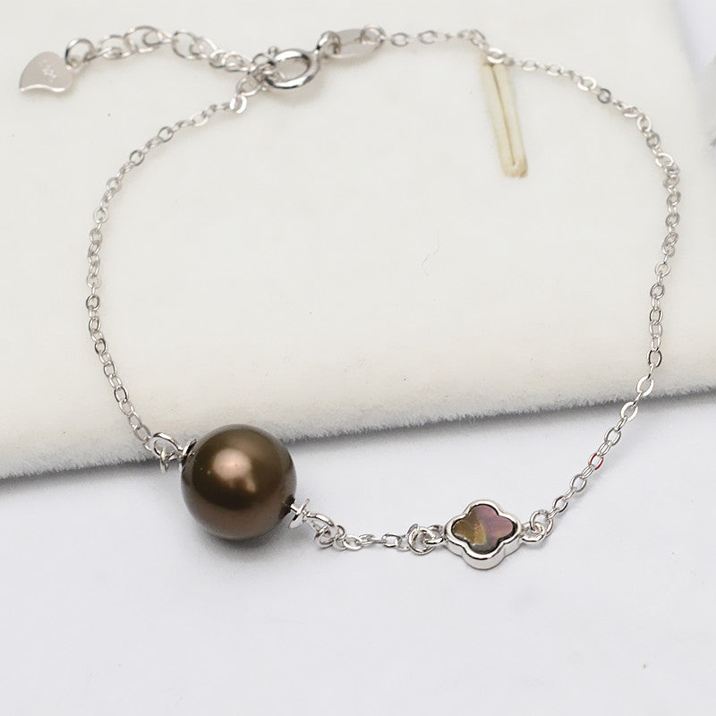 Four Leaf Clover Women Pearl Bracelet Setting-Feliz Pearl - Feliz Pearl 