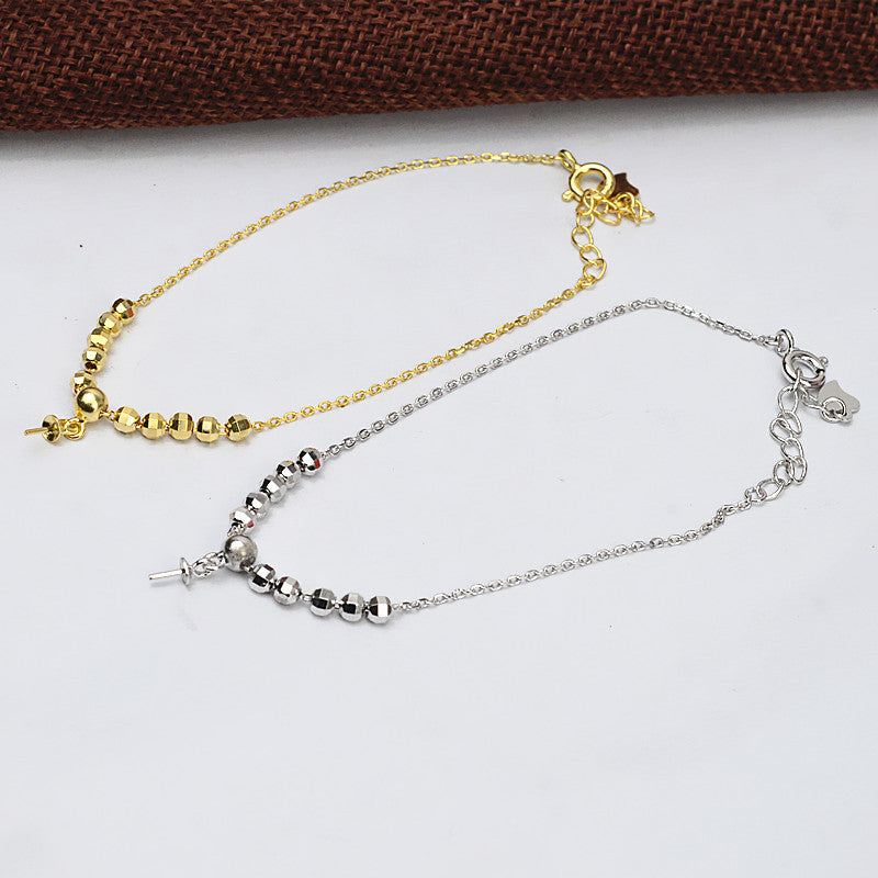 S925 Sterling Silver Beads Pearl Bracelet Setting - Feliz Pearl 