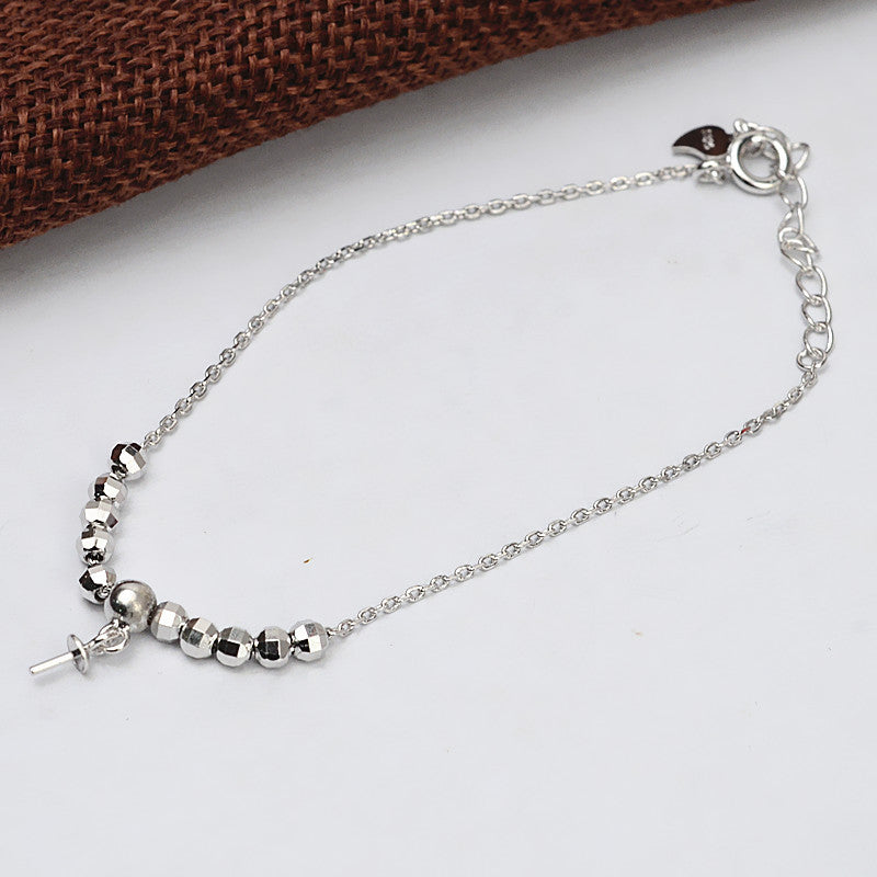 S925 Sterling Silver Beads Pearl Bracelet Setting - Feliz Pearl 