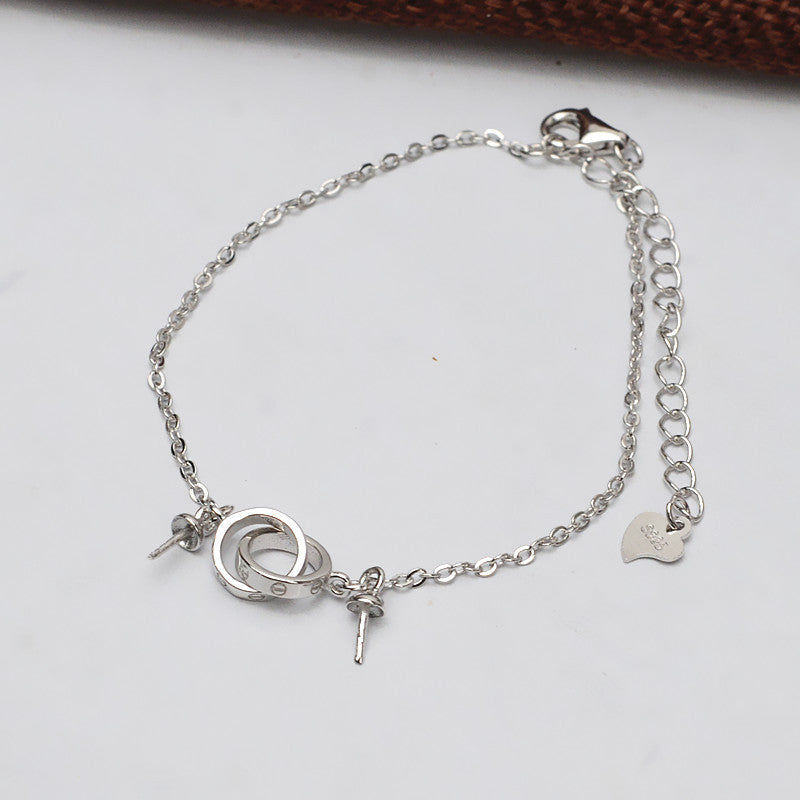 Chic S925 Silver Pearl Bracelet Settings Wholeale - Feliz Pearl 