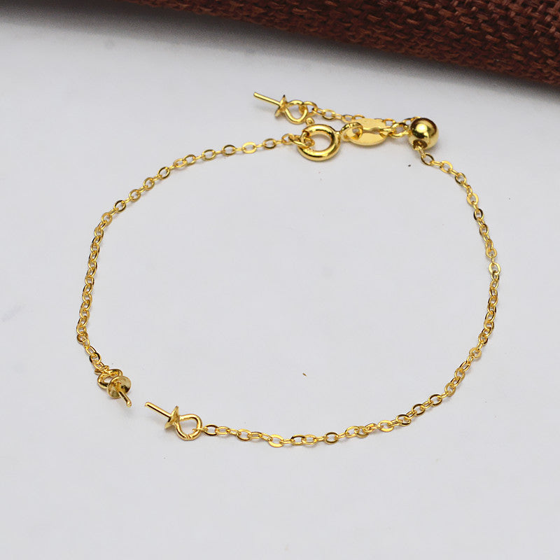 Sterling Silver Adjustable Pearl Bracelet Setting-Jewelry DIY - Feliz Pearl 