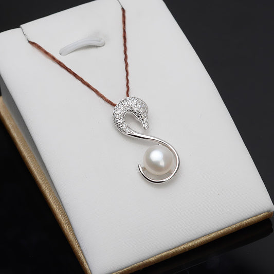 Half Finished Swan Pearl Pendant Setting-S925 Sterling Silver - Feliz Pearl 