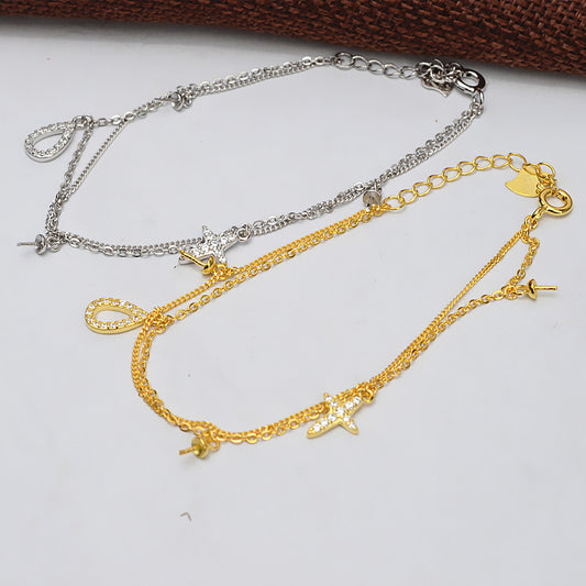 Cross Decoration Pearl Bracelet Setting-Jewelry DIY Settings - Feliz Pearl 