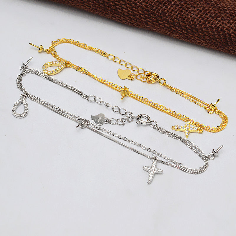 Cross Decoration Pearl Bracelet Setting-Jewelry DIY Settings - Feliz Pearl 