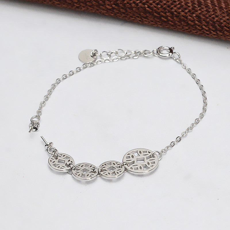 Ancient Money Pearl Bracelet Setting-S925 Sterling Silver - Feliz Pearl 
