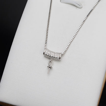 Daily Tube Design Pearl Pendant Setting-S925 Sterling Silver - Feliz Pearl 