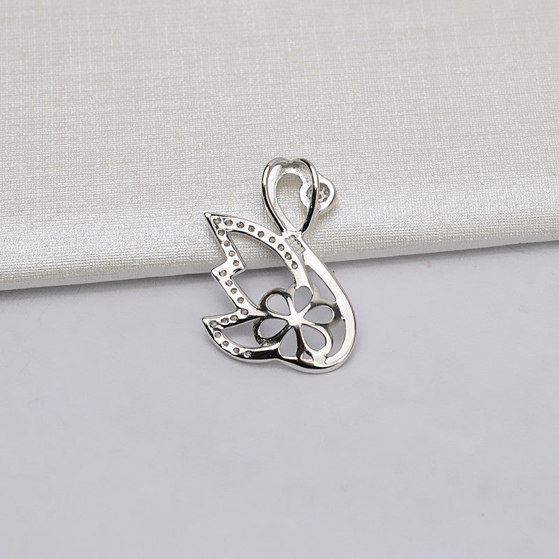 Wholesale Sterling Silver Swan Pearl Pendant Setting-Feliz Pearl - Feliz Pearl 