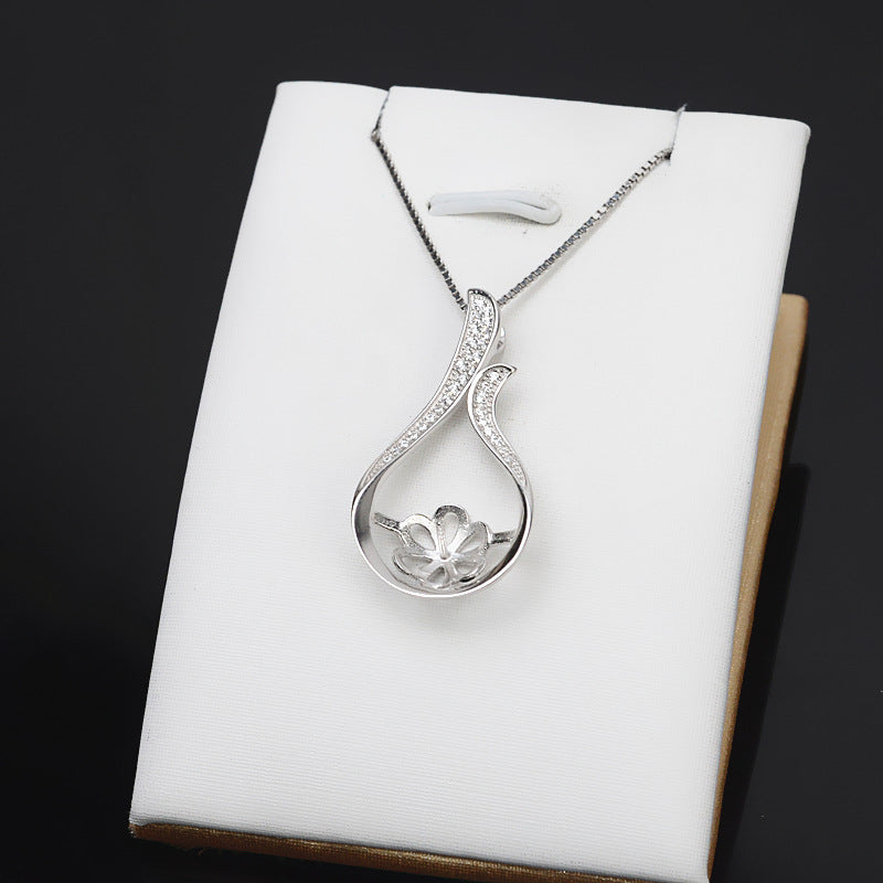 Vintage Drop Pearl Pendant Setting-S925 Sterling Silver - Feliz Pearl 
