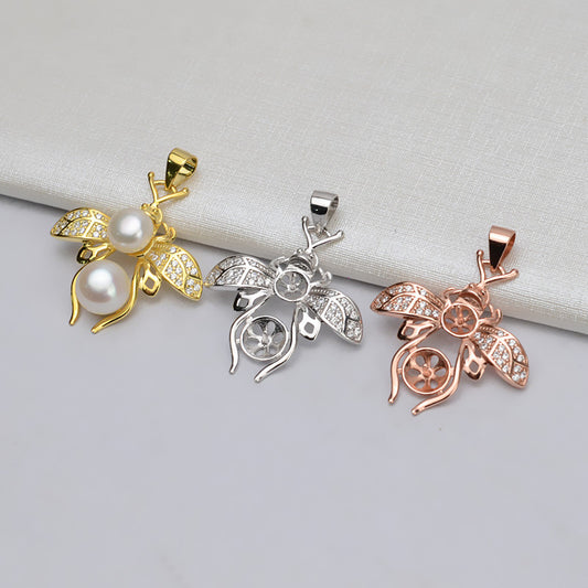 Honebee Pearl Pendant Setting-S925 Sterling Silver - Feliz Pearl 