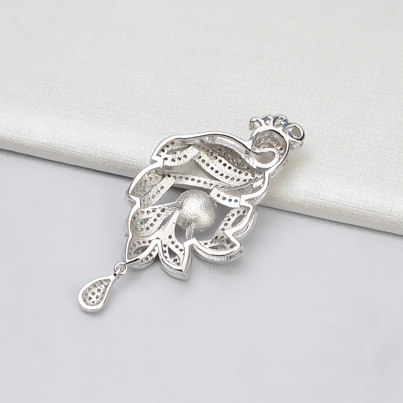 Luxury Cubic Zirconia Phoenix Pearl Pendant Setting - Feliz Pearl 