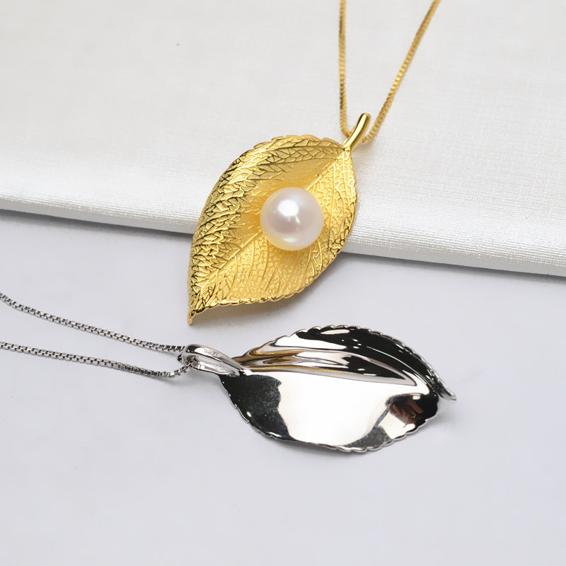 Tree Leaf Pearl Pendant Setting-S925 Sterling Silver - Feliz Pearl 