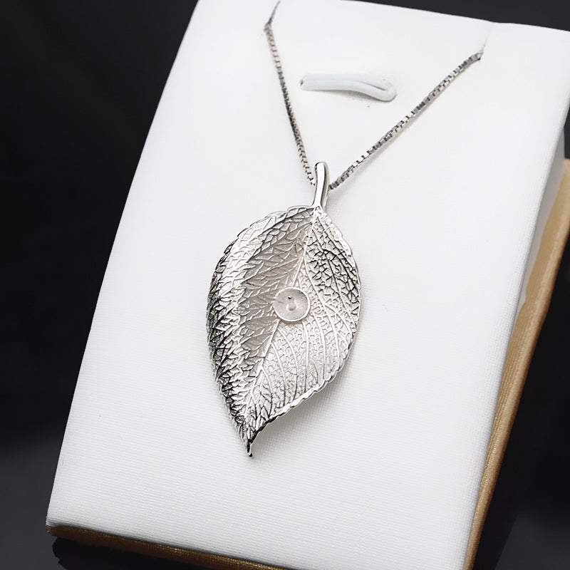 Tree Leaf Pearl Pendant Setting-S925 Sterling Silver - Feliz Pearl 