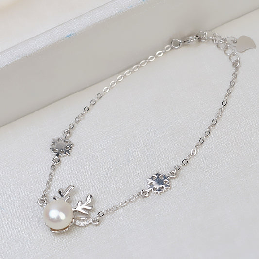Reindeer Pearl Bracelet Setting-S925 Sterling Silver - Feliz Pearl 