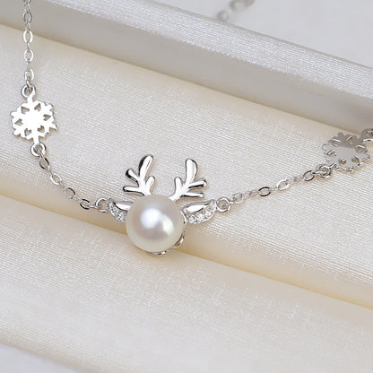Reindeer Pearl Bracelet Setting-S925 Sterling Silver - Feliz Pearl 